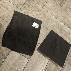 Elegant Black Graduation Cap and Gown Set